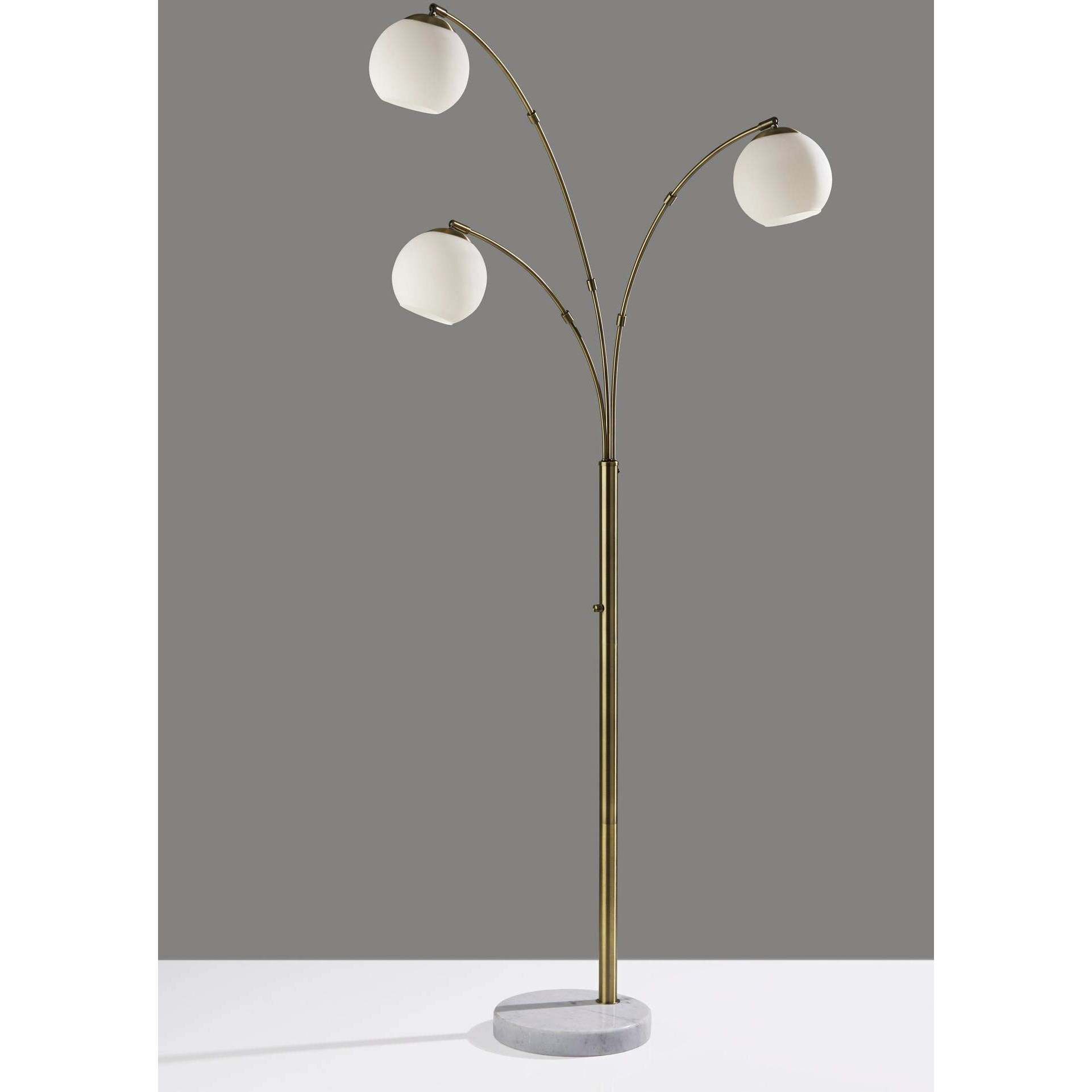 Remi 79 inch 40.00 watt Antique Brass Arc Floor Lamp Portable Light