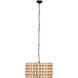 Cinema 3 Light 23 inch Antique Brass Chandelier Ceiling Light, Inline