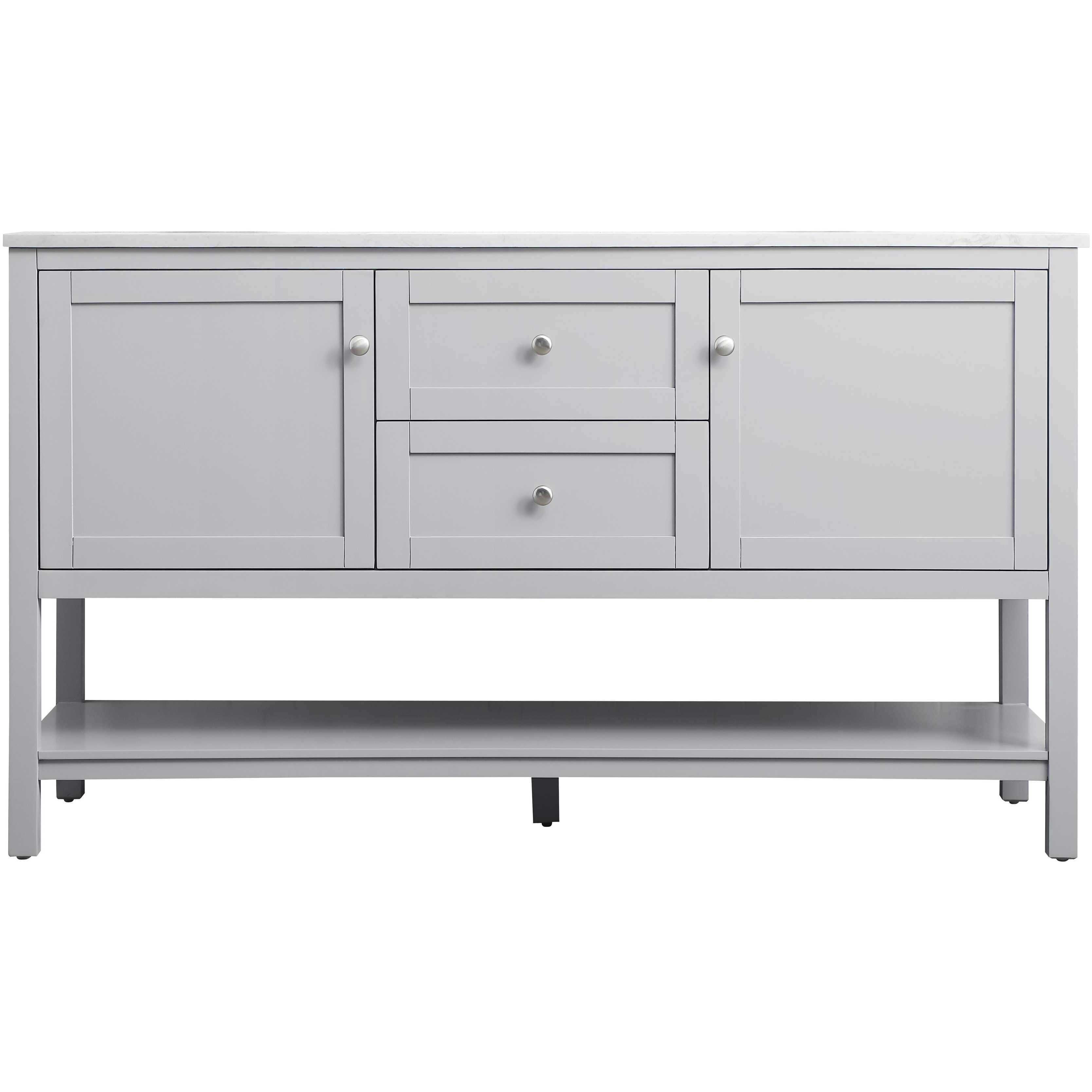 Heath 60 X 21.5 X 35 inch Grey Vanity Sink Set