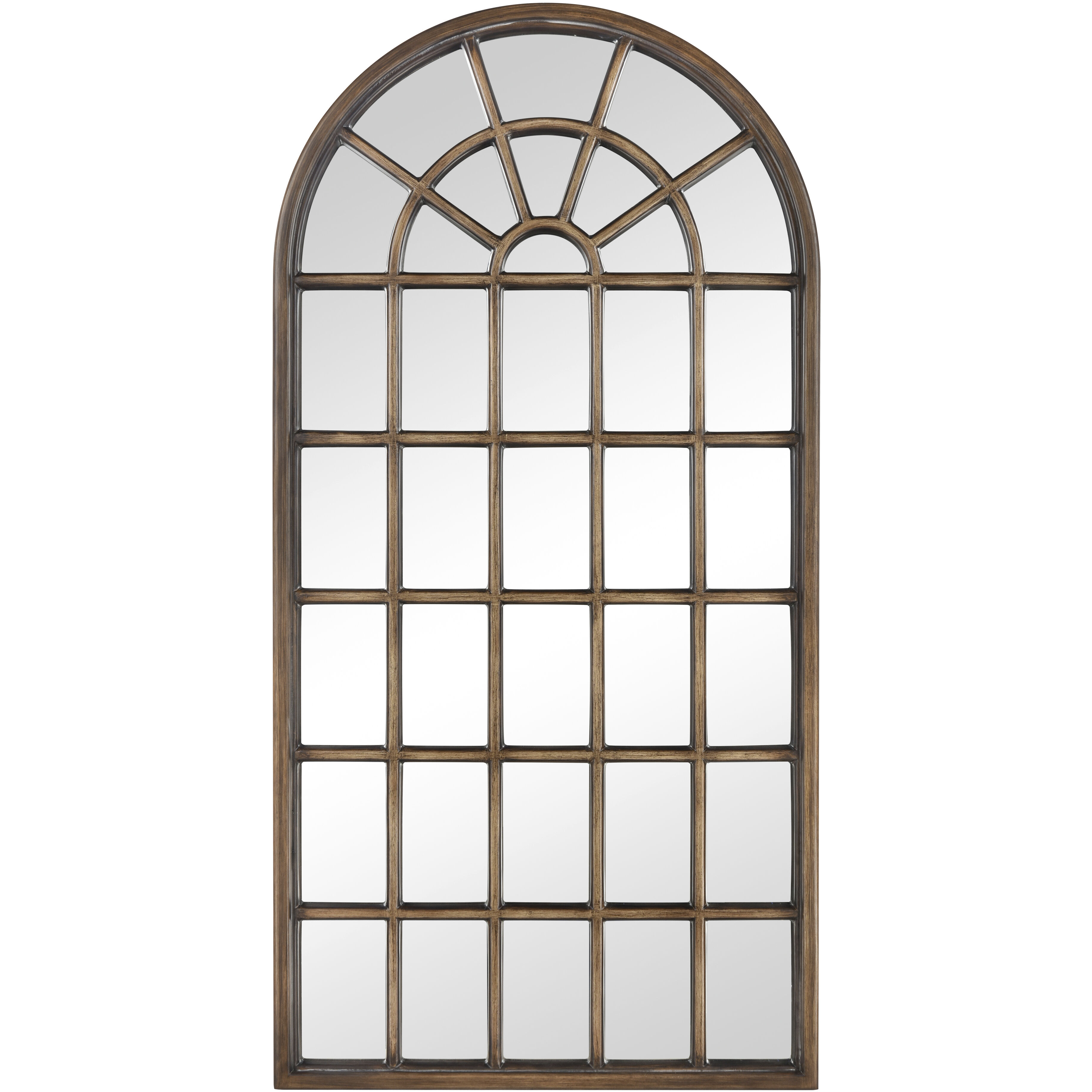 Cathedral 83.5 X 41.5 inch Antique Brown with Mirror Floor Mirror