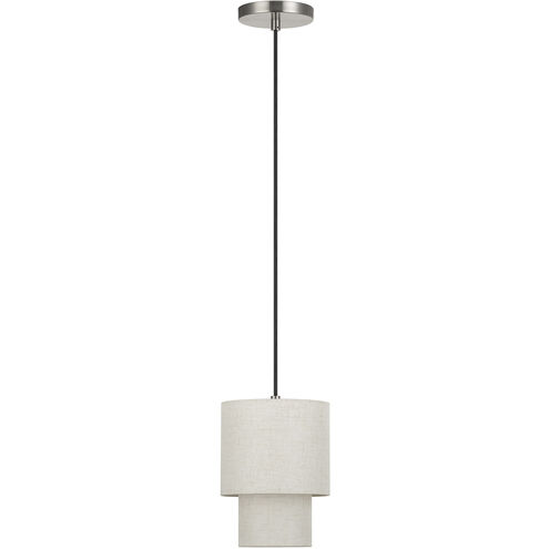 Monroe 1 Light 7 inch Brushed Nickel Mini Pendant Ceiling Light