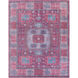 Greta 120 X 96 inch Red and Blue Area Rug, Wool