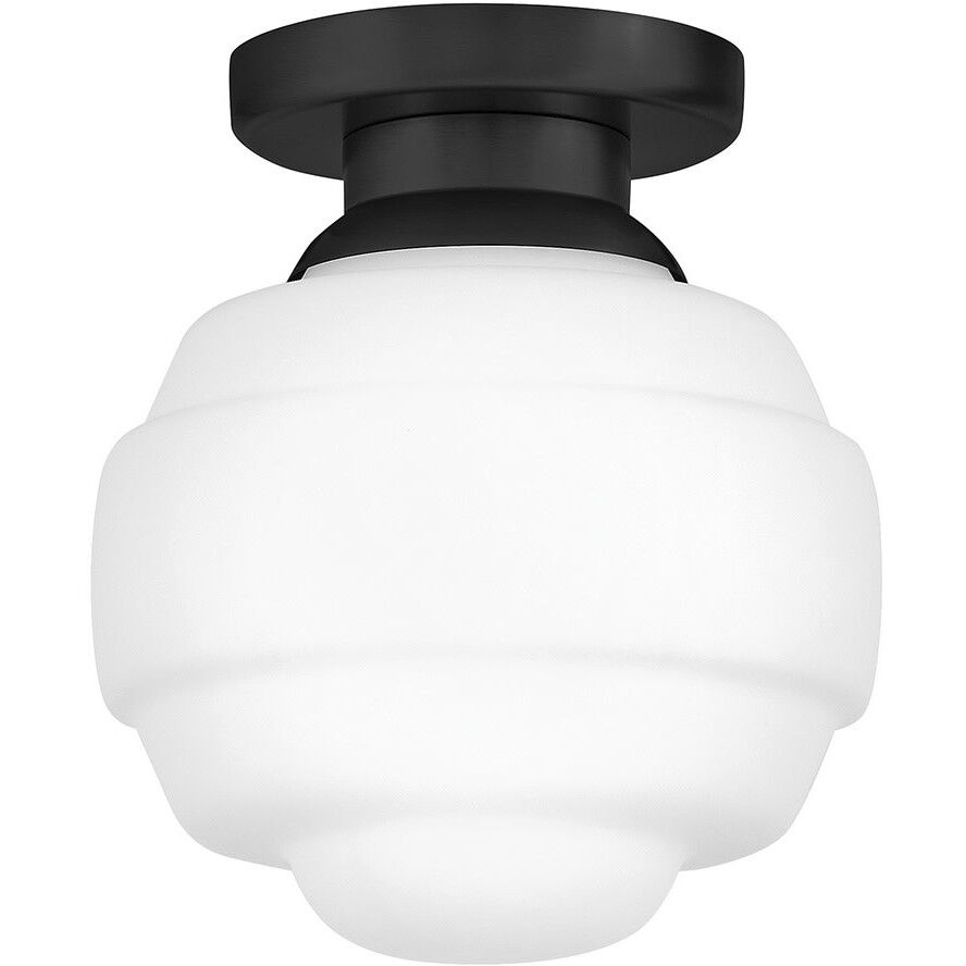 Penny 1 Light 9 inch Black Flush Mount Ceiling Light, Extra Small