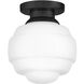 Penny 1 Light 9 inch Black Flush Mount Ceiling Light, Extra Small
