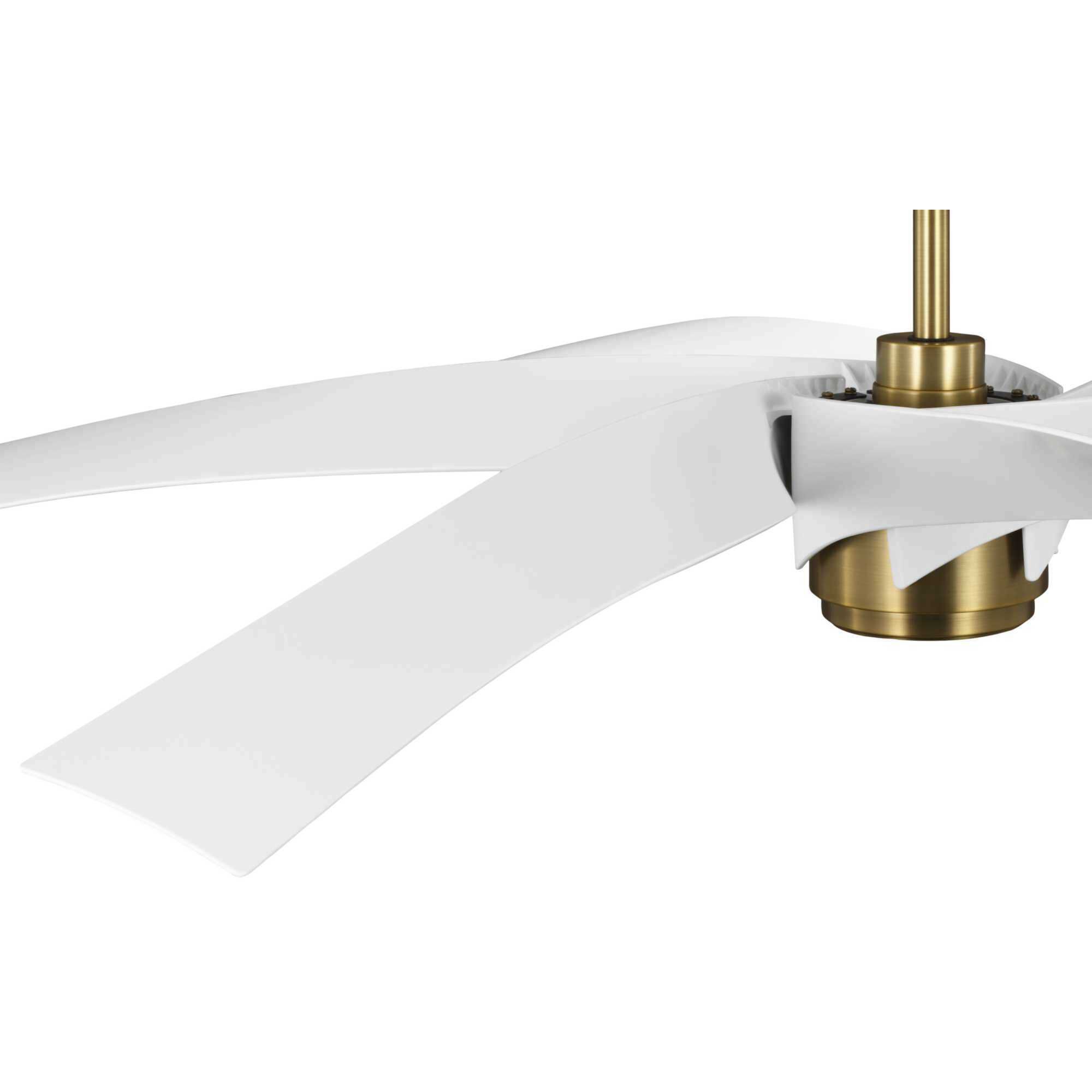 Insigna 72 inch Vintage Brass with Matte White Blades Ceiling Fan
