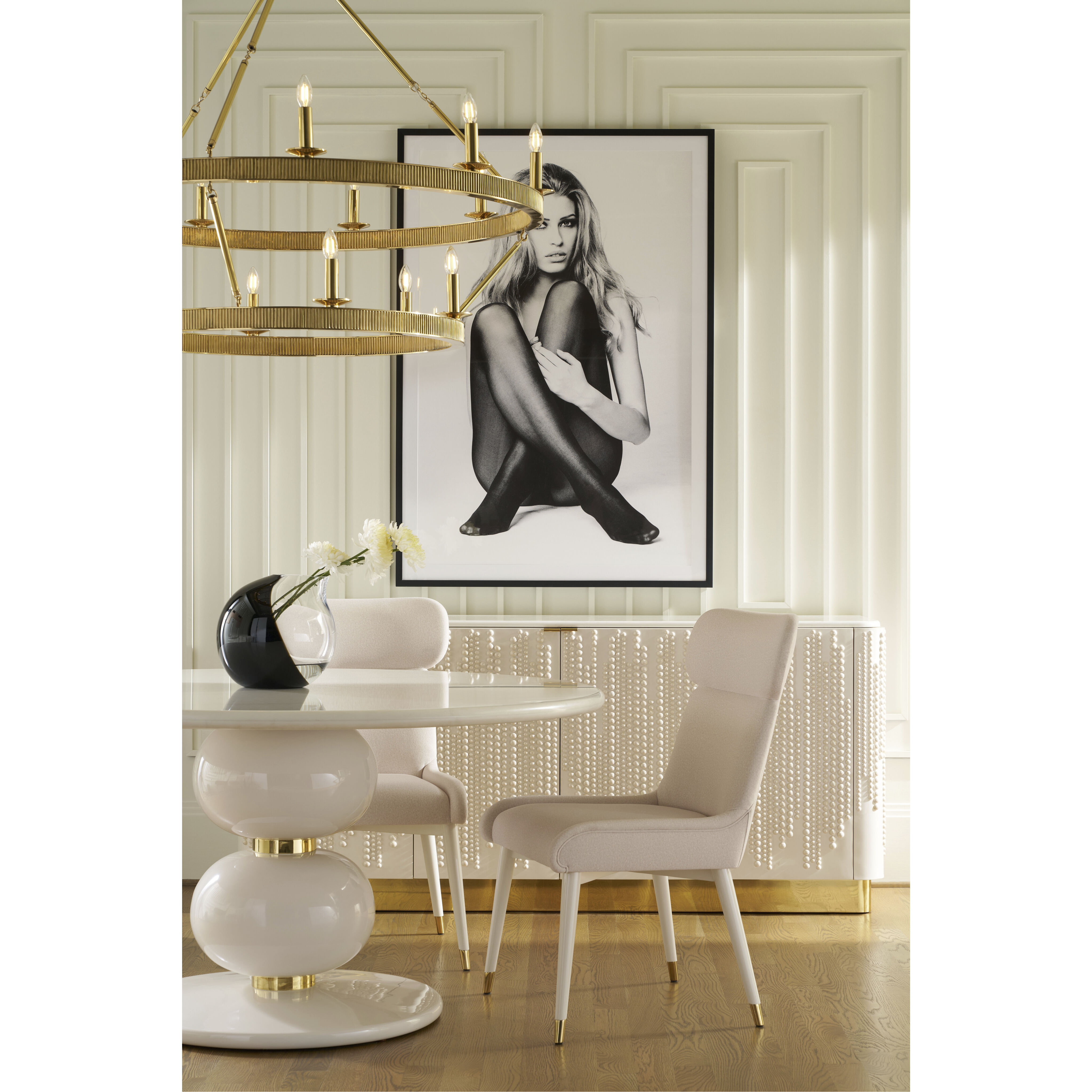 Simon 36 inch Polished Brass Chandelier Ceiling Light, Stack, TA Illuminations