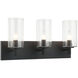 Candela Wall Sconce Wall Light in Matte Black and Clear