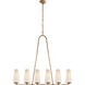 AERIN Fontaine 6 Light 45.25 inch Gilded Plaster Linear Chandelier Ceiling Light