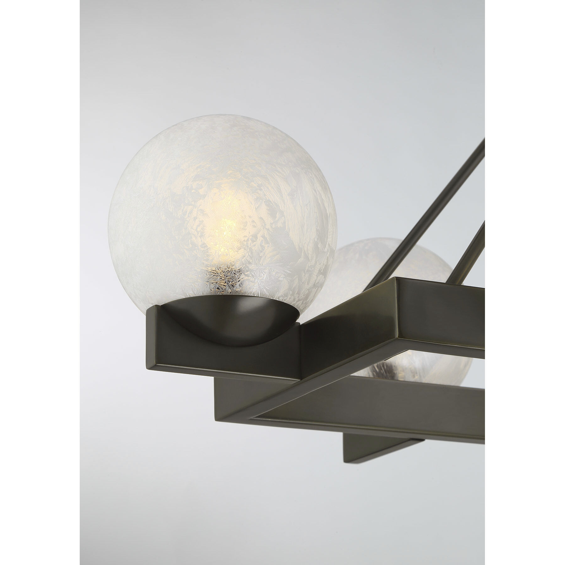 Darien Linear Chandelier Ceiling Light in Mediterranean Bronze