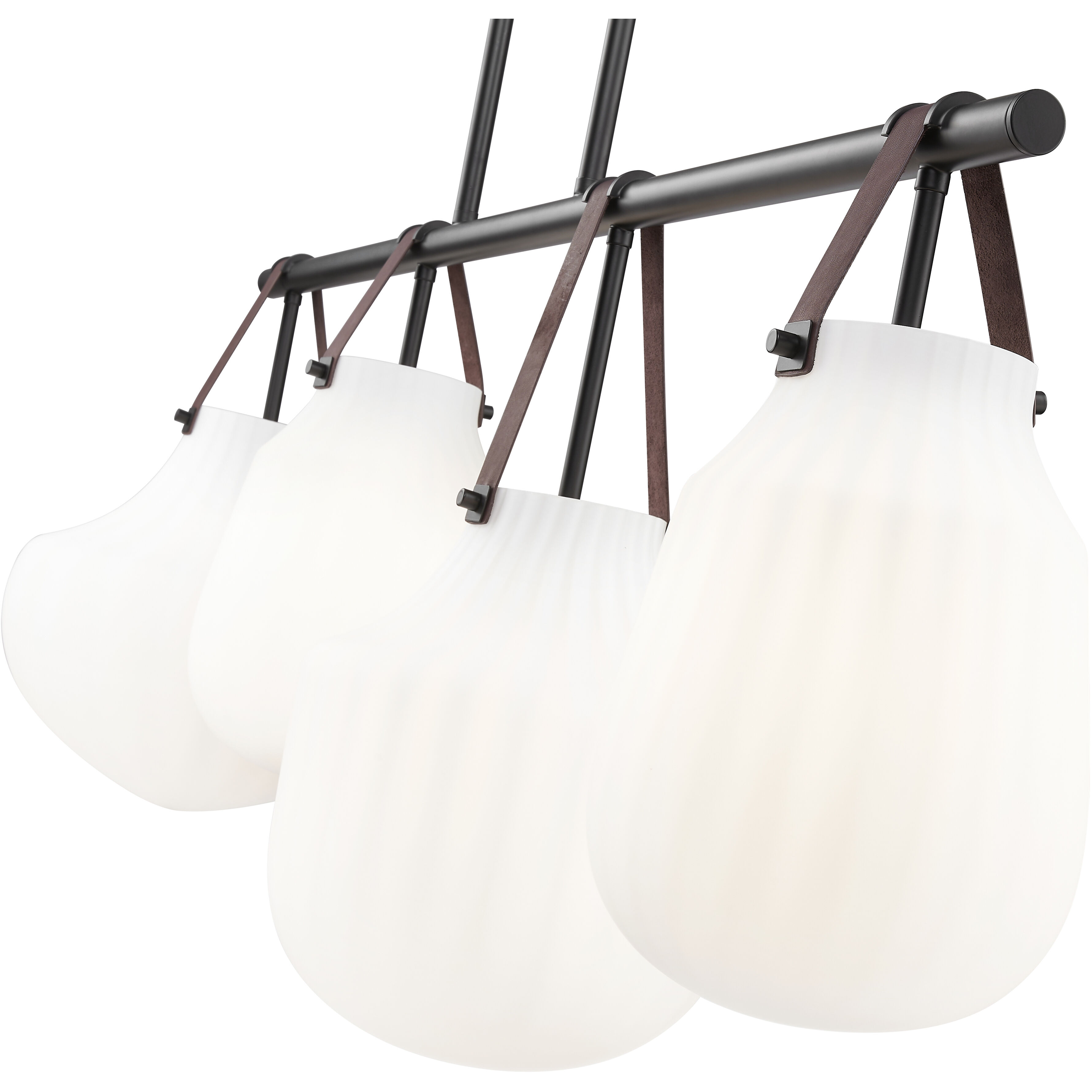 Newbury 4 Light 49.75 inch Matte Black Linear Chandelier Ceiling Light