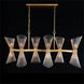 Bonheur 12 Light 24 inch Gold Leaf and Silver Leaf Chandelier Ceiling Light
