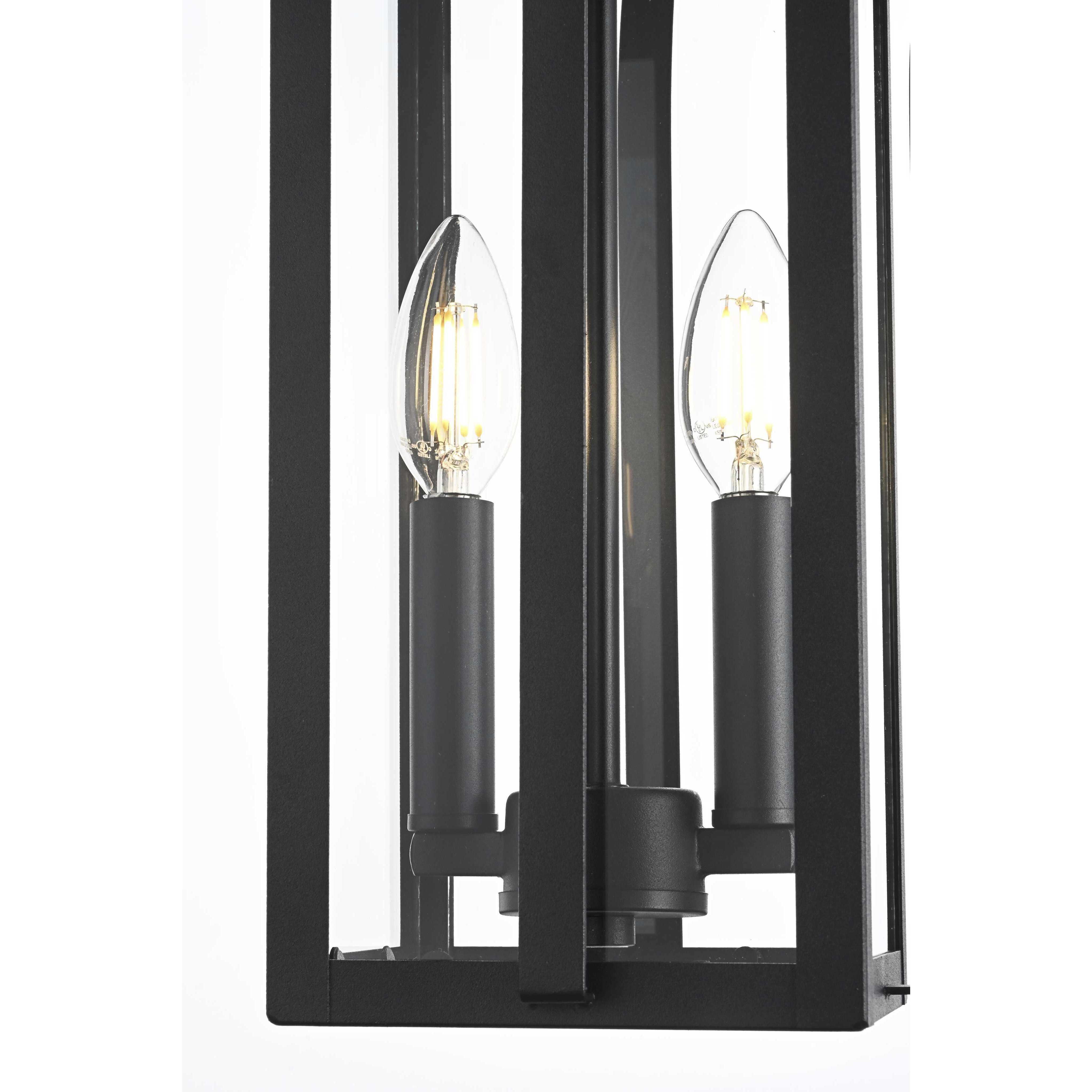 Thayer 2 Light 9 inch Black Outdoor Pendant
