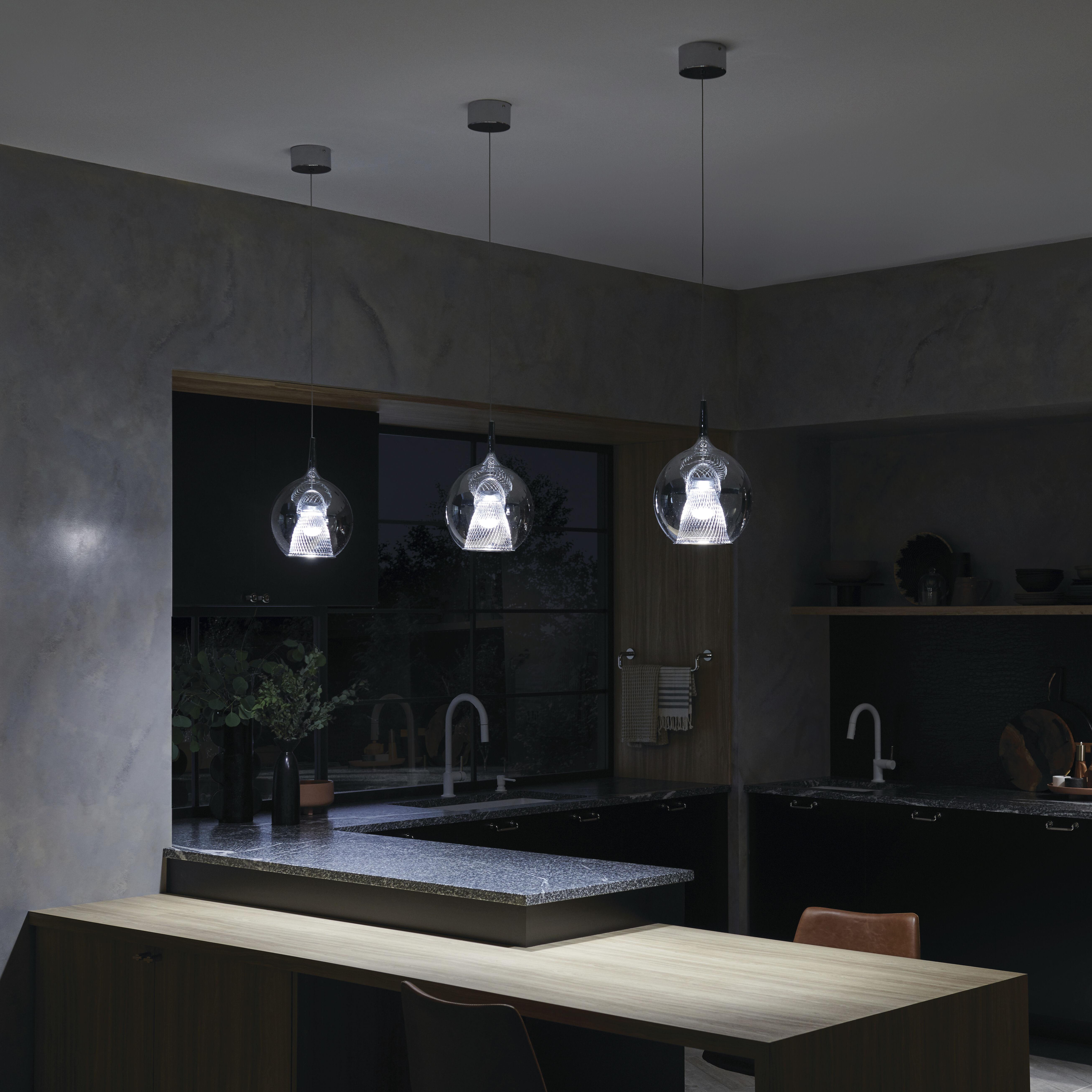 Zin LED 9.75 inch Chrome Pendant Ceiling Light