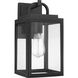 Grandbury 1 Light 14 inch Textured Black Outdoor Wall Lantern, with DURASHIELD, Medium