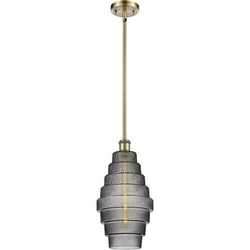 Ballston Cascade LED 8 inch Antique Brass Mini Pendant Ceiling Light