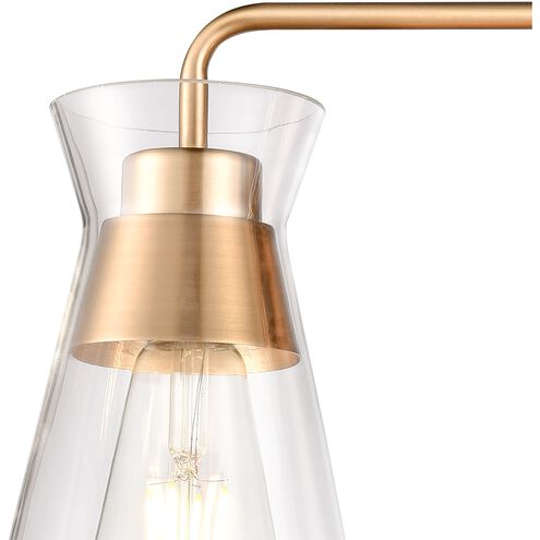 Brookville 3 Light 22 inch Burnished Brass Vanity Light Wall Light