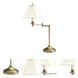 Club 25 inch 60 watt Antique Brass Table Lamp Portable Light