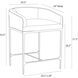 Osbourne 33.5 inch Black and Blackened Iron Counter Stool