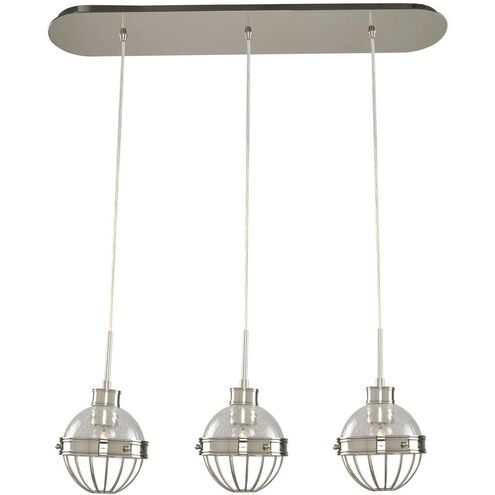 Montauk 3 Light 32 inch Polished Nickel Island Light Ceiling Light