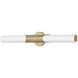 Grace LED 5 inch Textured Heritage Brass Bath Light Wall Light