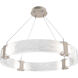 Parallel LED 32.7 inch Beige Silver Chandelier Ceiling Light in Metallic Beige Silver, Clear Granite, 2700K LED, Ring