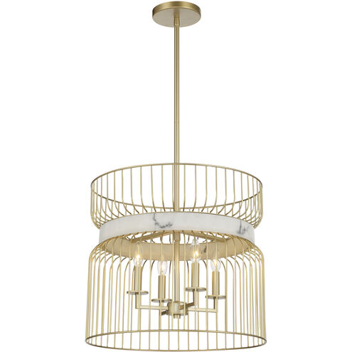 Park Slope 4 Light 20 inch Nouveau Gold Pendant Ceiling Light