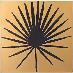 Palm Frond Black with Gold Wall Art