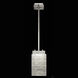 Terra 2 Light 7.75 inch Silver Pendant Ceiling Light in Rake Cast Glass