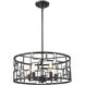 Amoret 5 Light 20 inch Matte Black Convertible Pendant Ceiling Light