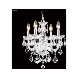Maria Theresa 4 Light 16 inch Silver Crystal Chandelier Ceiling Light