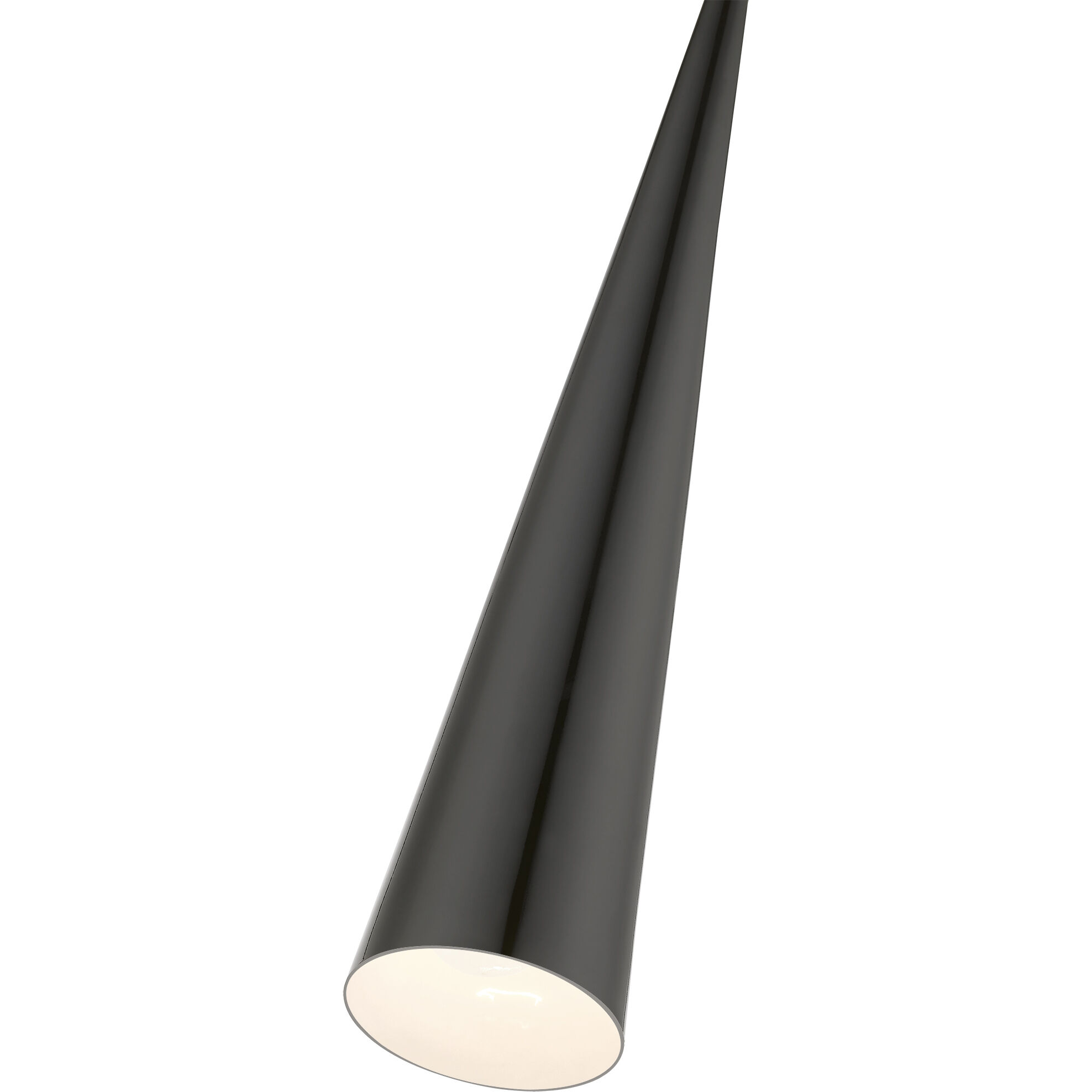 Andes 1 Light 5 inch Shiny Black with Polished Chrome Accents Single Pendant Ceiling Light, Tall