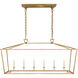 Chapman & Myers Darlana 6 Light 54 inch Antique-Burnished Brass Linear Lantern Pendant Ceiling Light, Large