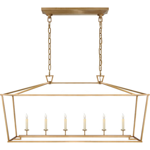 Chapman & Myers Darlana 6 Light 54 inch Antique-Burnished Brass Linear Lantern Pendant Ceiling Light, Large