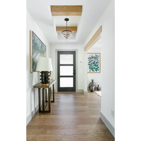 Calypso 3 Light 13 inch Matte Black Mini Chandelier Ceiling Light