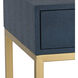Shagreen 24 X 16 inch Navy Accent Table