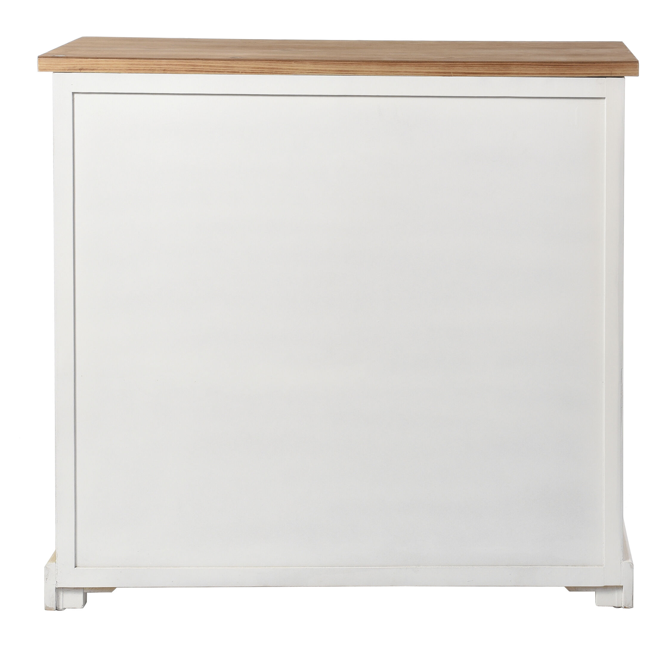 Shabby Antique White and Natural Cabinet