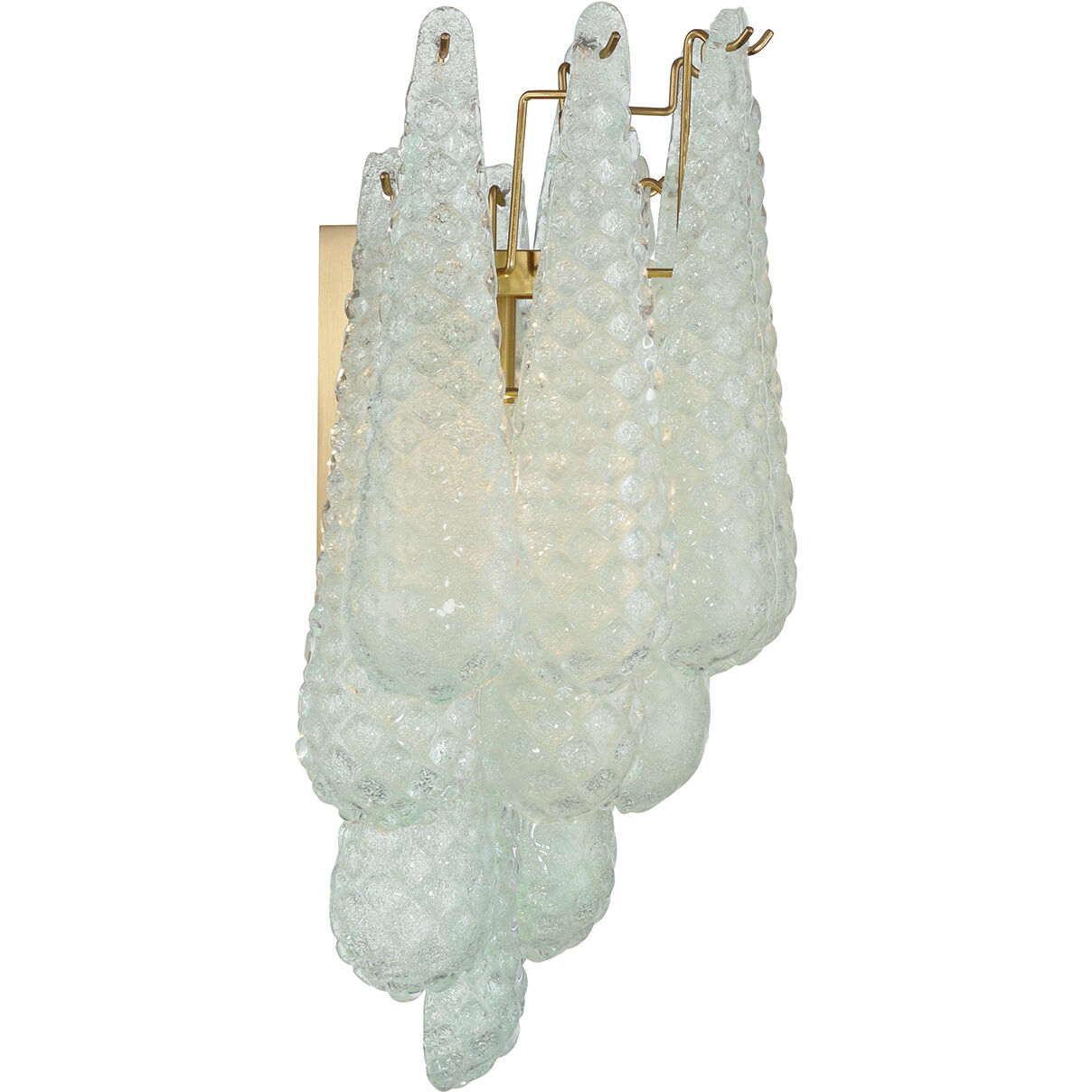 Ollie Bath Wall Light in Sand Glass Green