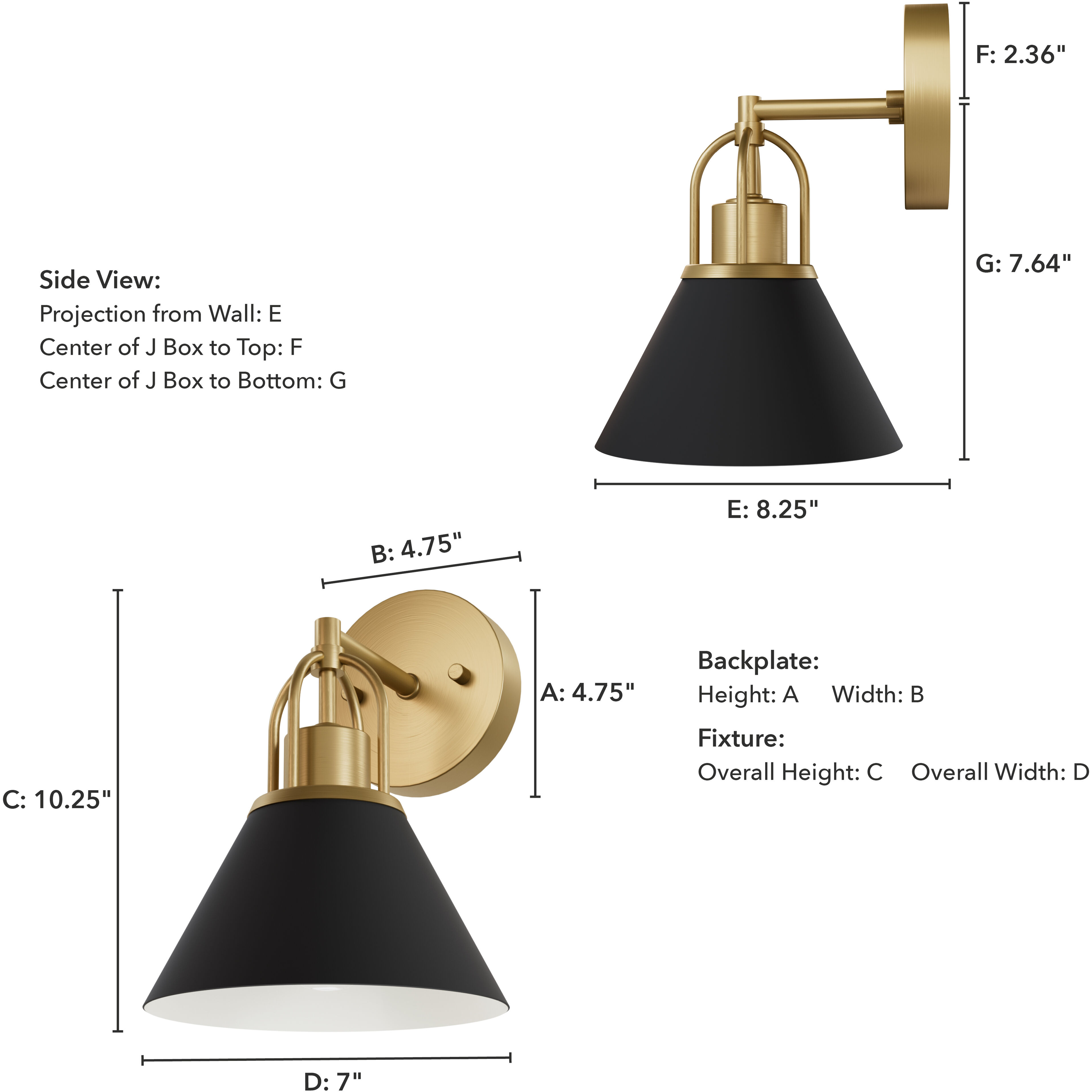 Carrington Isle 1 Light 7 inch Luxe Gold Sconce Wall Light