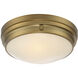 Lucerne 2 Light 13.25 inch Warm Brass Flush Mount Ceiling Light, Essentials