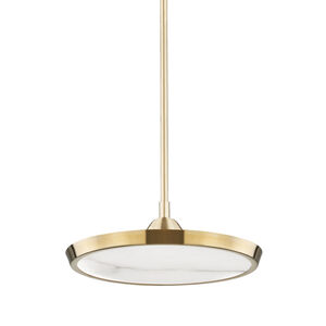Draper LED 15.5 inch Aged Brass Pendant Ceiling Light