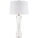 Duveen 31.5 inch 150 watt Clear and Polished Brass Table Lamp Portable Light