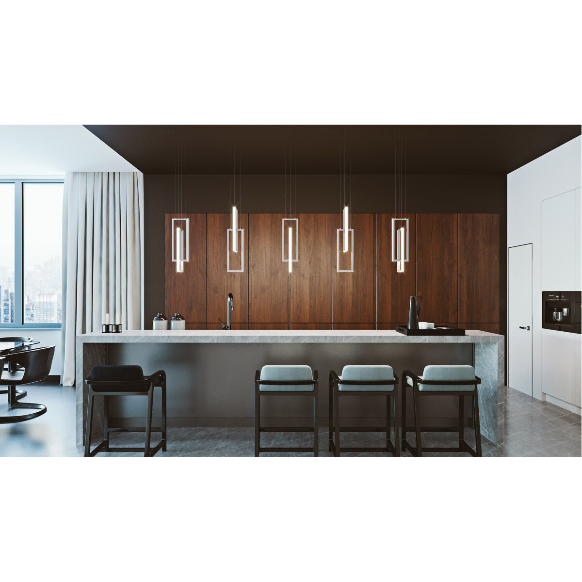 Cole Pendant Ceiling Light in Satin Nickel