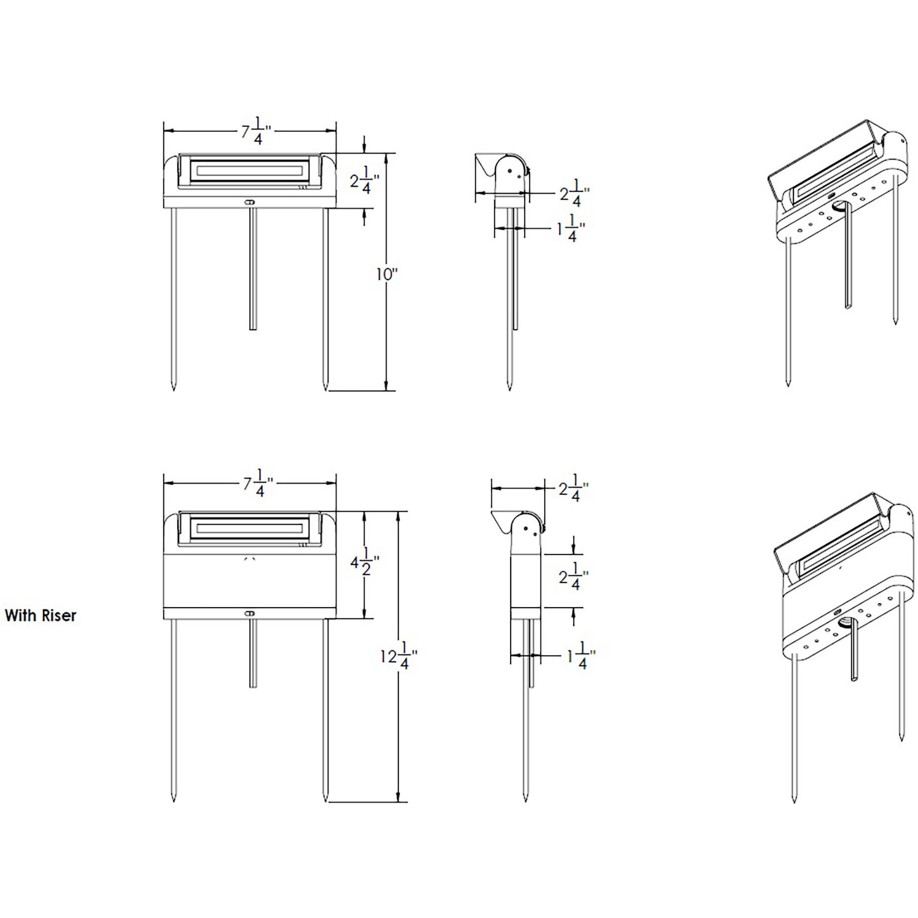 Tyler 12 6 watt Black Path Lighting in 2700K, Path and Area Light, WAC Landscape