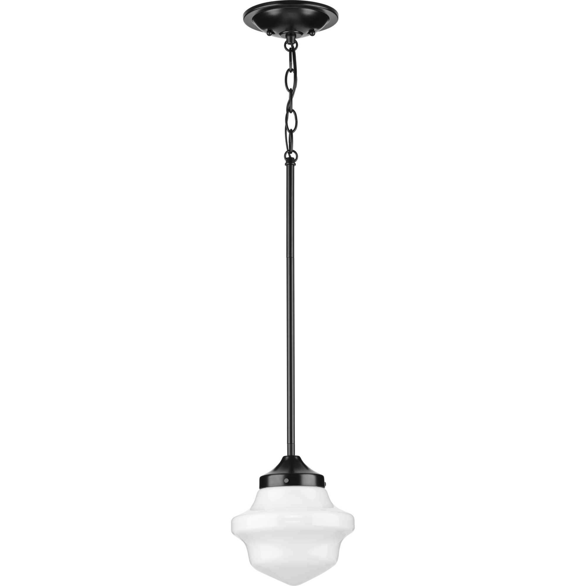 School House 1 Light 8 inch Matte Black Mini Pendant Ceiling Light