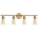 Amanda 4 Light 31 inch Satin Brass Vanity Light Wall Light