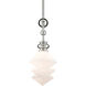 Rycroft 3 Light 43 inch Polished Nickel/White Linear Chandelier Ceiling Light, Rectangular