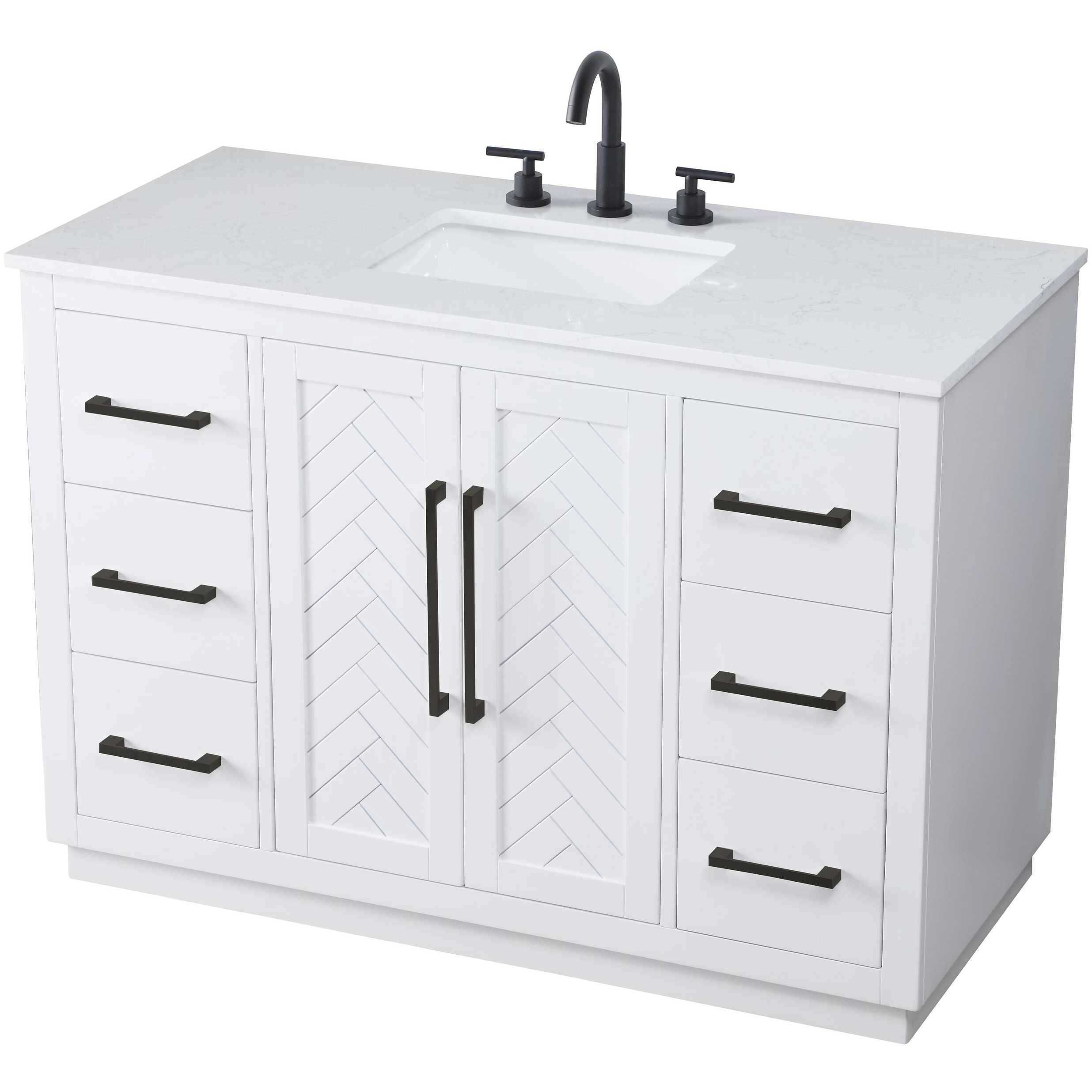 Chase 48 X 34 inch White Bathroom Vanity Cabinet
