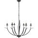 Charlize 6 Light 35.5 inch Matte Black Chandelier Ceiling Light