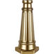 Outdoor Post Base 19.5 inch Painted Distressed Brass Outdoor Post Base