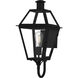 Rue De Royal 1 Light 20.5 inch Earth Black Outdoor Wall Lantern, Medium